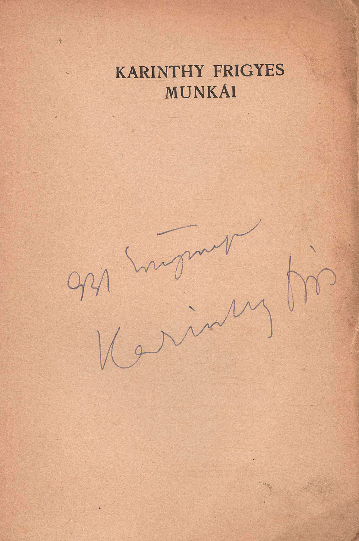 79. Karinthy Frigyes: Nevető dekameron (Száz humoreszk). Második kiadás.