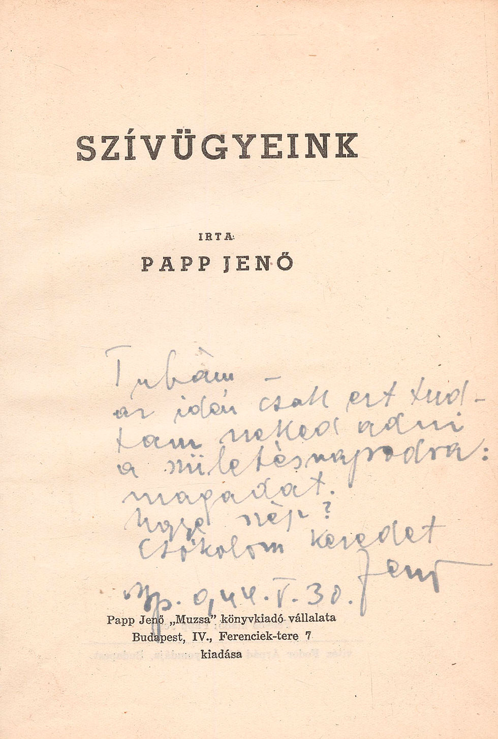 354. Papp Jenő: Szívügyeink