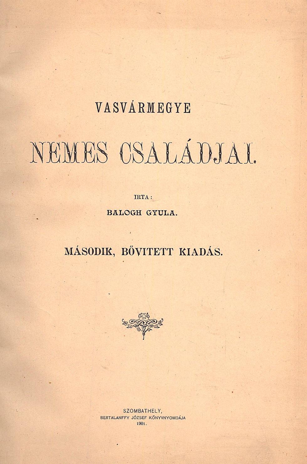 52. Balogh Gyula: Vasvármegye nemes családjai.