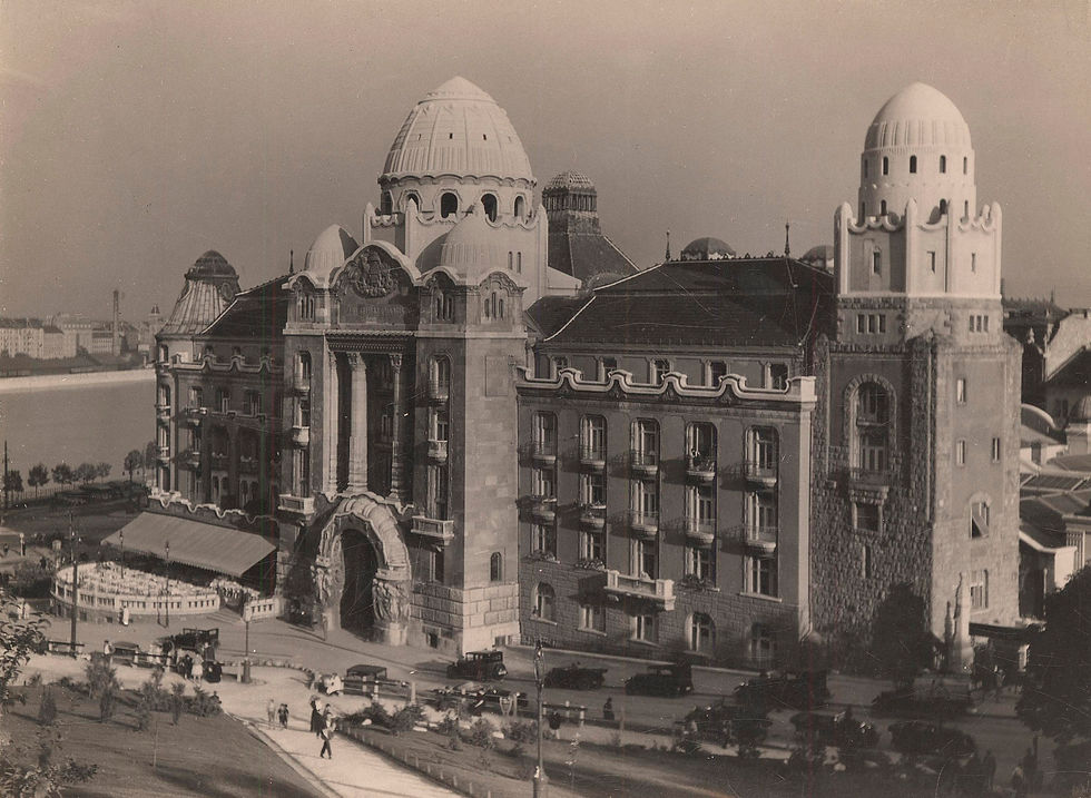 139. A Szent Gellért Szálló képe a Gellérthegyről.