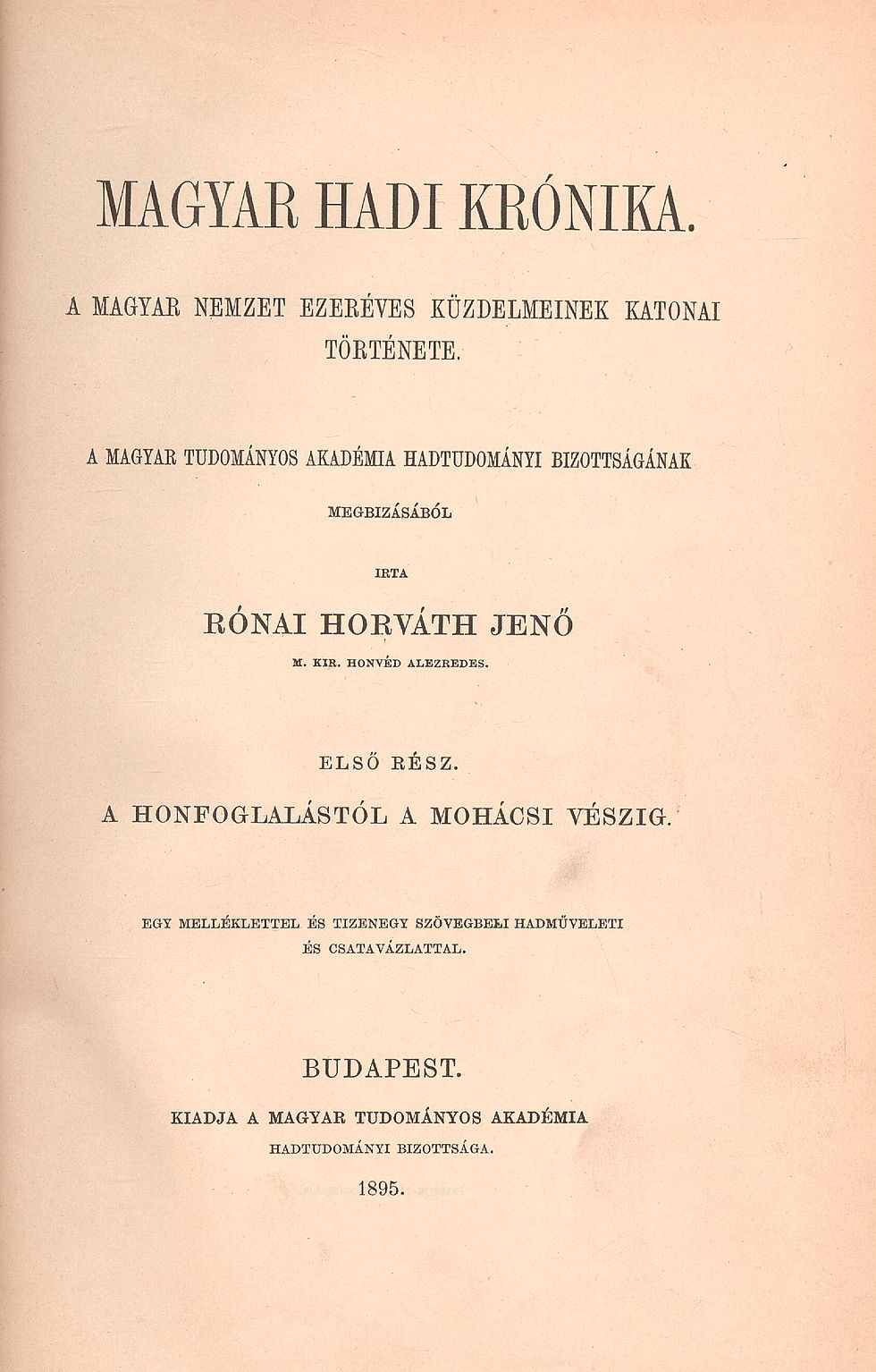 171. Horváth Jenő, rónai: Magyar hadi krónika.