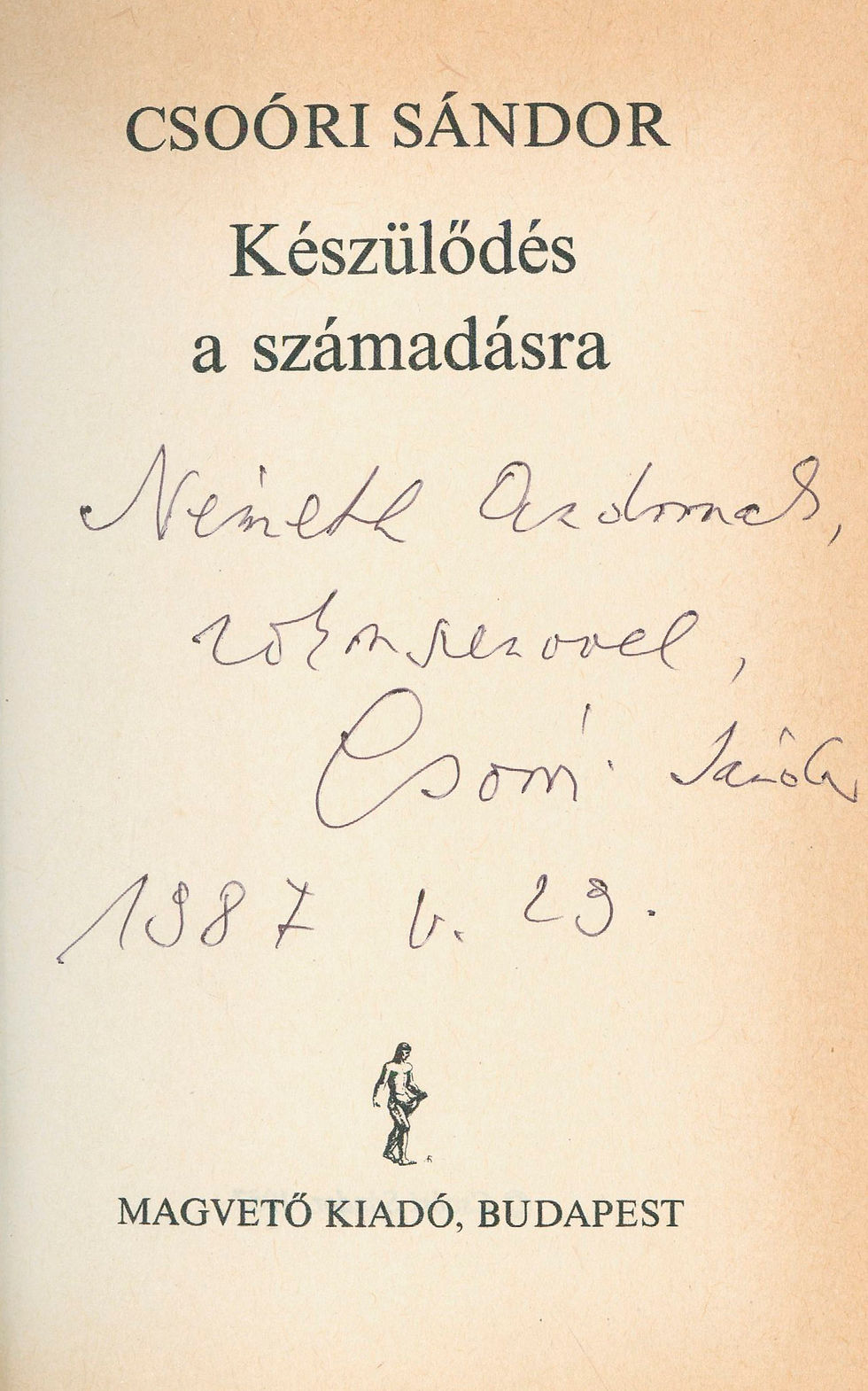 72. Csoóri Sándor: Készülődés a számadásra