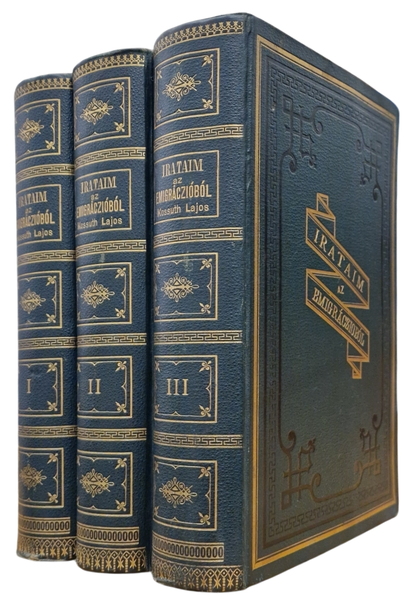 242. Kossuth Lajos: Irataim az emigráczióból. I-III. kötet.