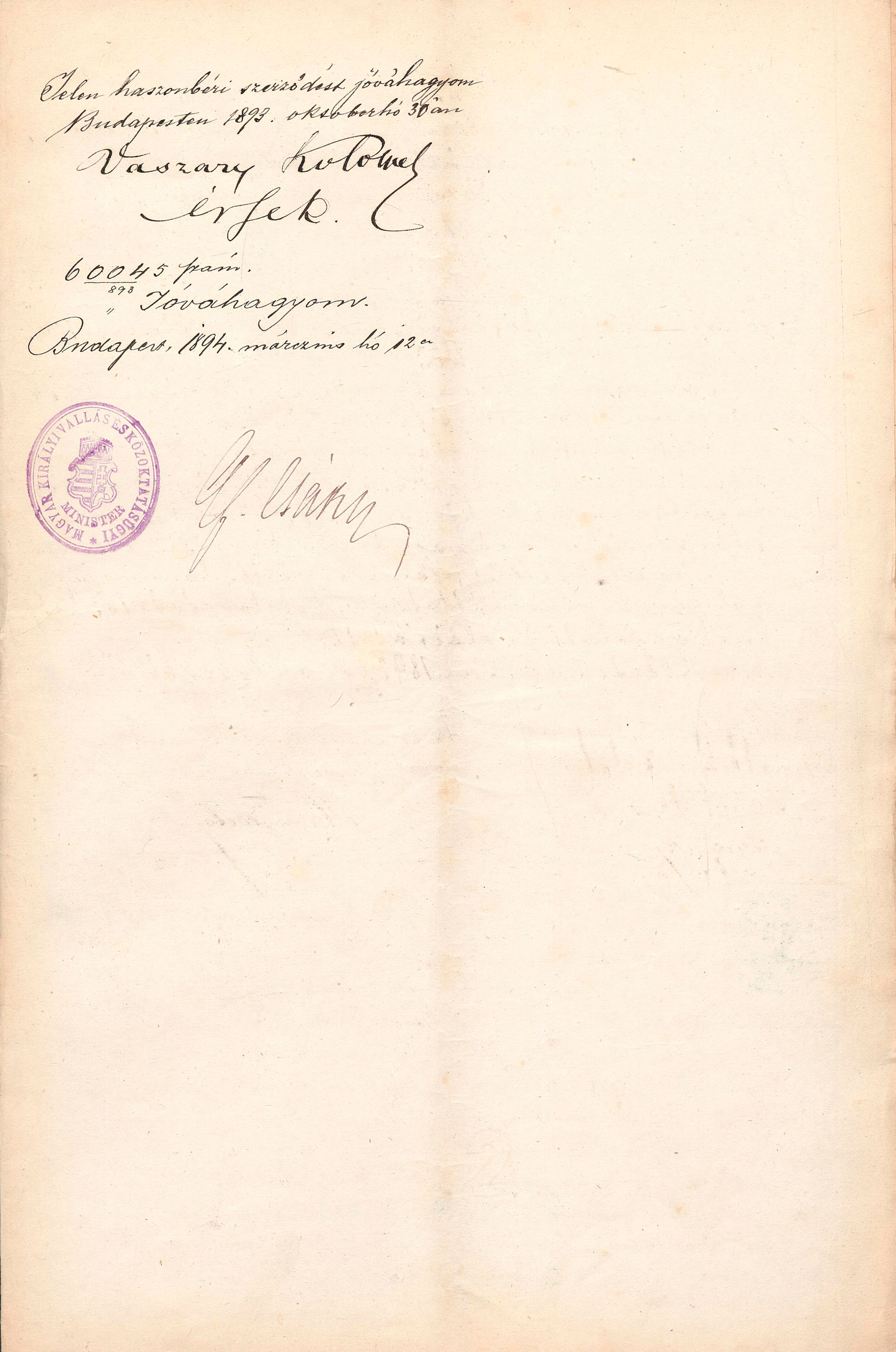 277. Csáky Albin gróf (1841-1912) vallás- és közoktatásügyi miniszter...