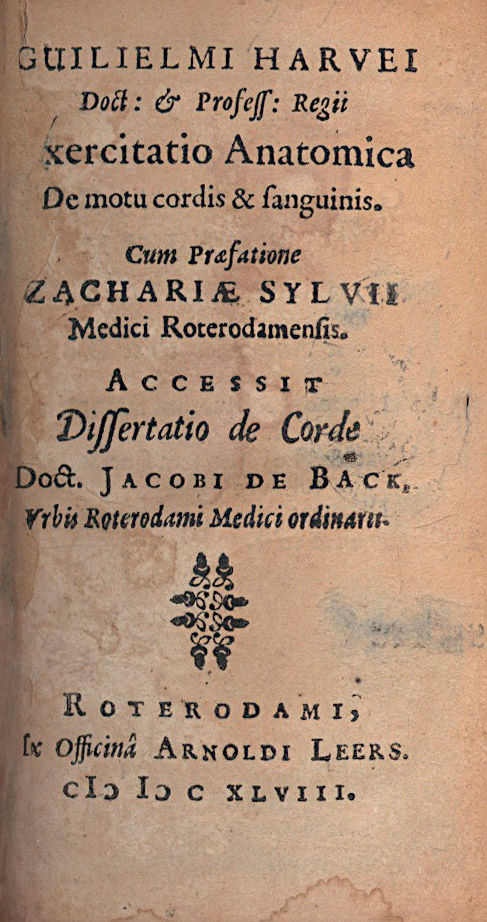 75. (Harwey, William) Harveus, Guilielmus: Exertitatio Anatomica...