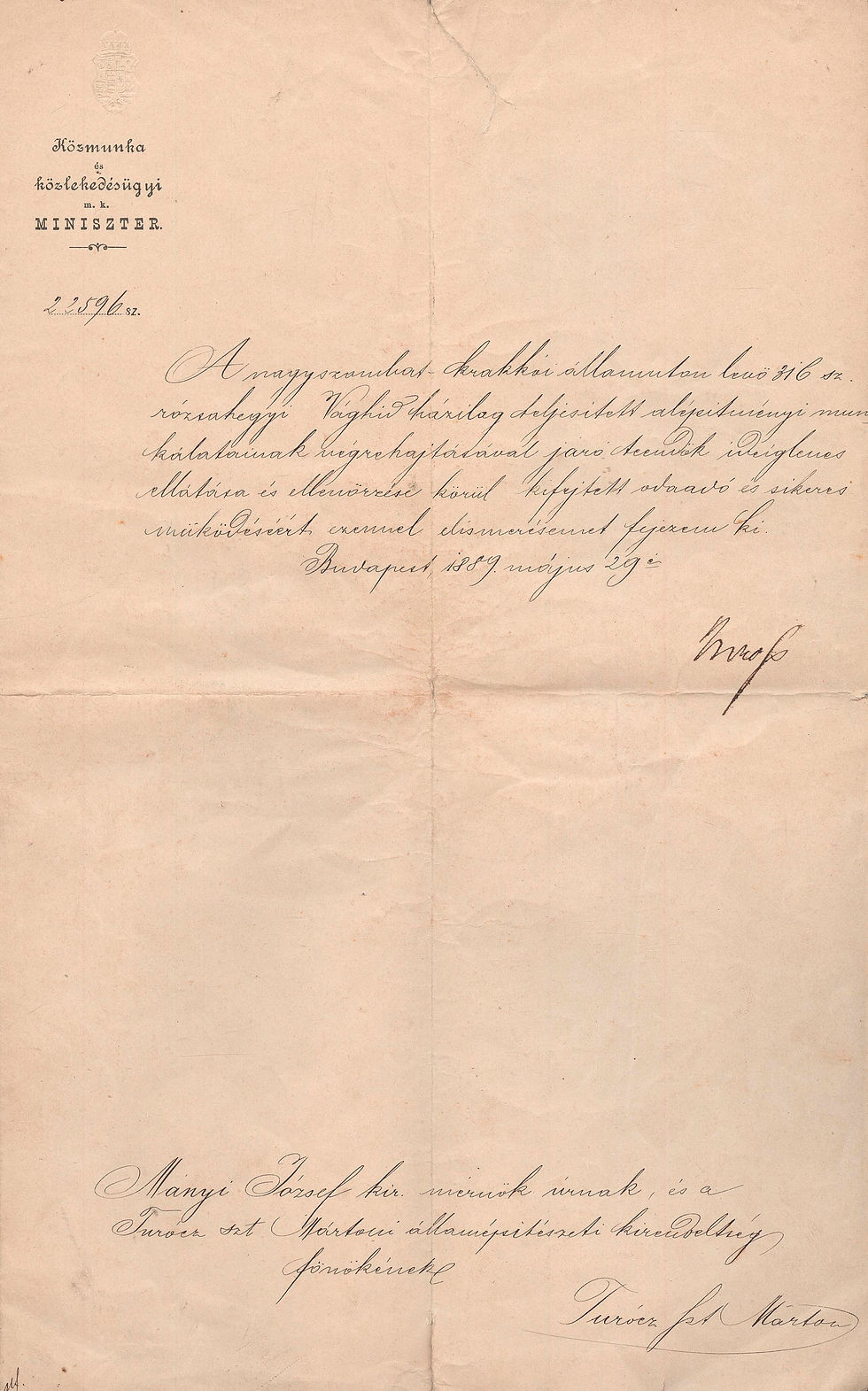 234. Baross Gábor (1848-1892) közmunka és közlekedésügyi miniszter...