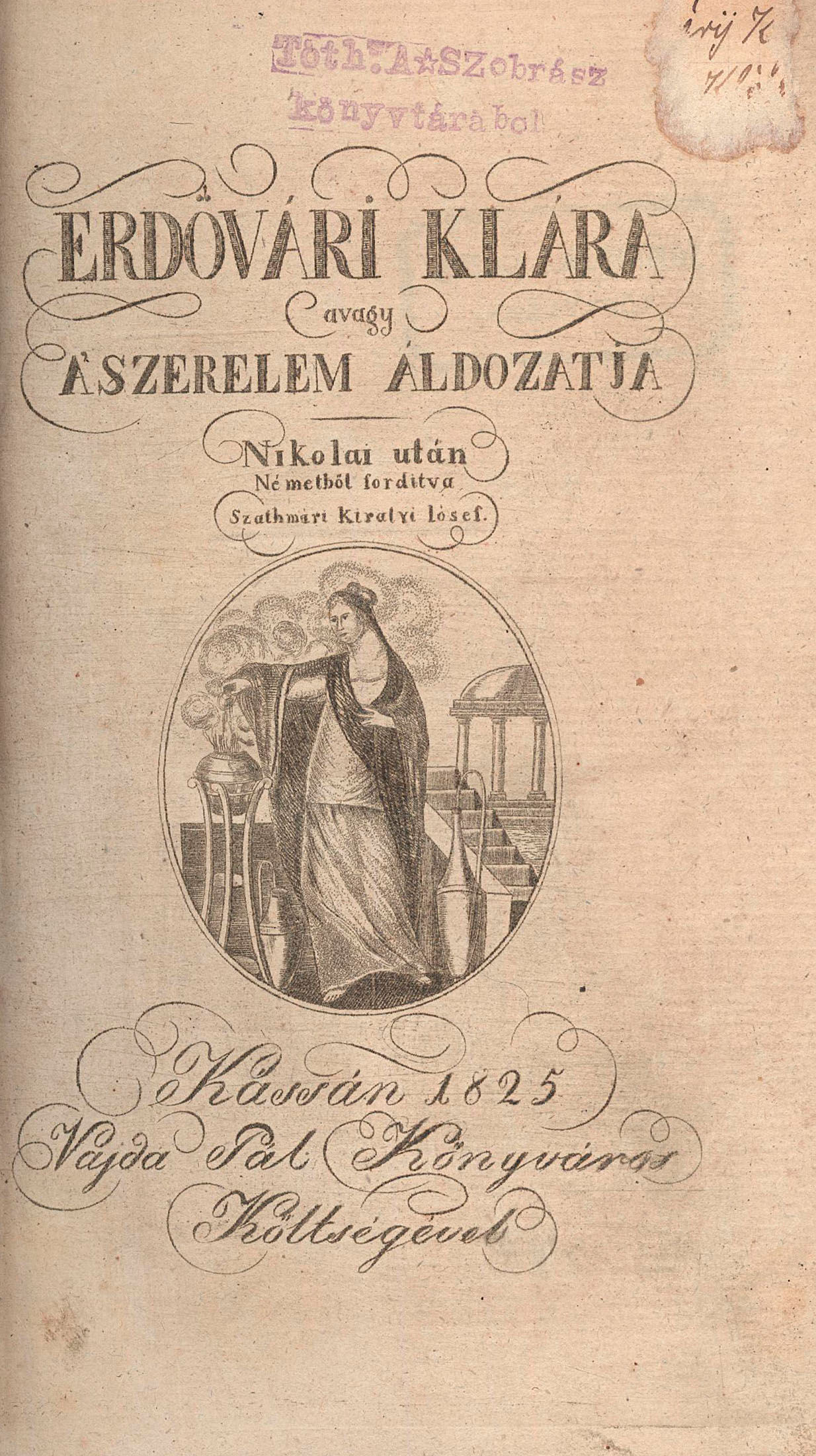 126.  [Nicolai, Friedrich] Nikolai:  Erdővári Klára...