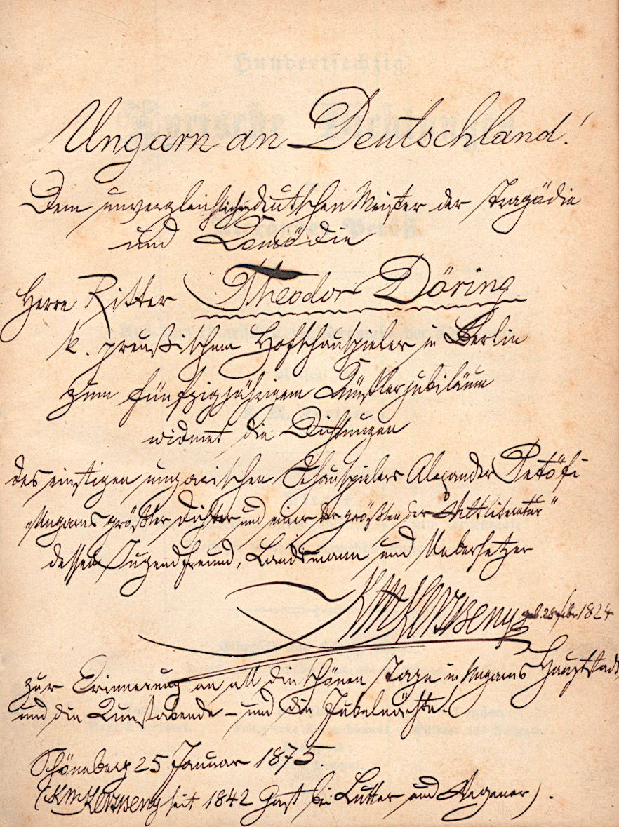 13. Petőfi, (Sándor) Alexander: Hundertsechzig Lyrische Dichtungen...