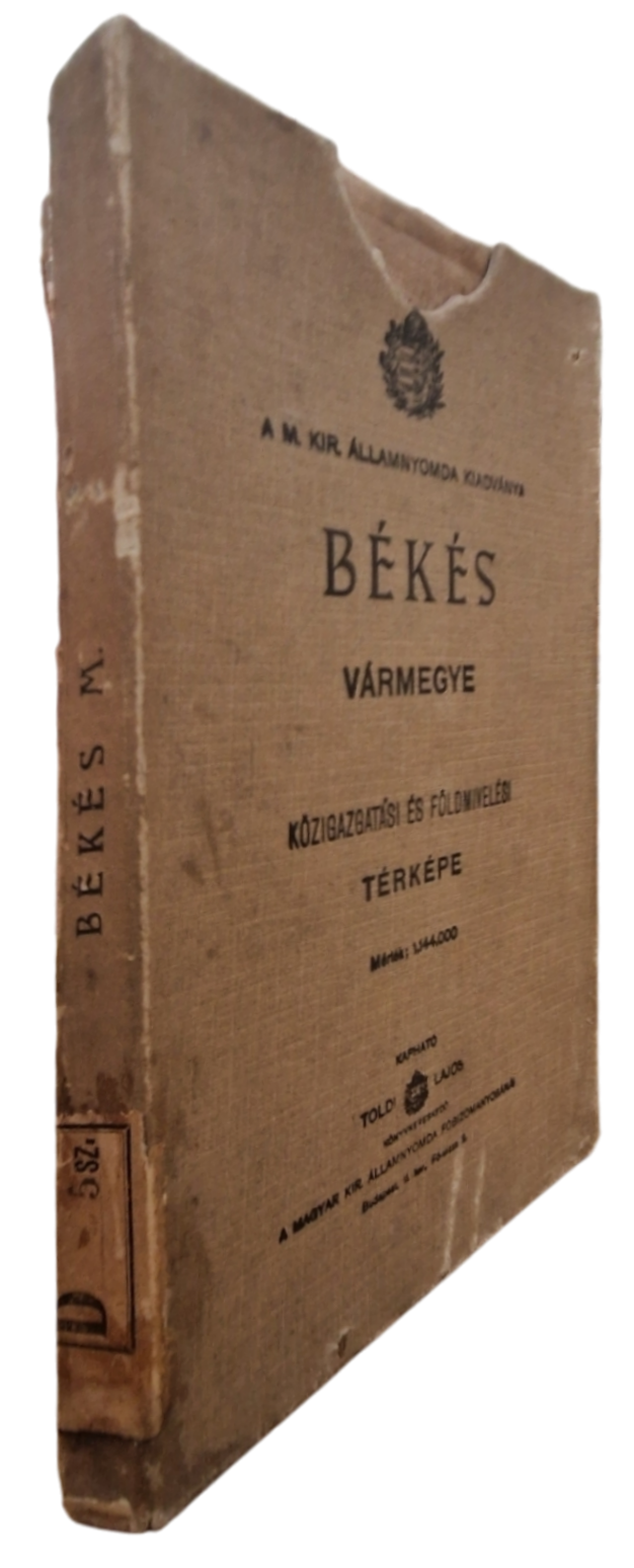 Thumbnail: 414. Békés vármegye közigazgatási és földmivelési térképe.