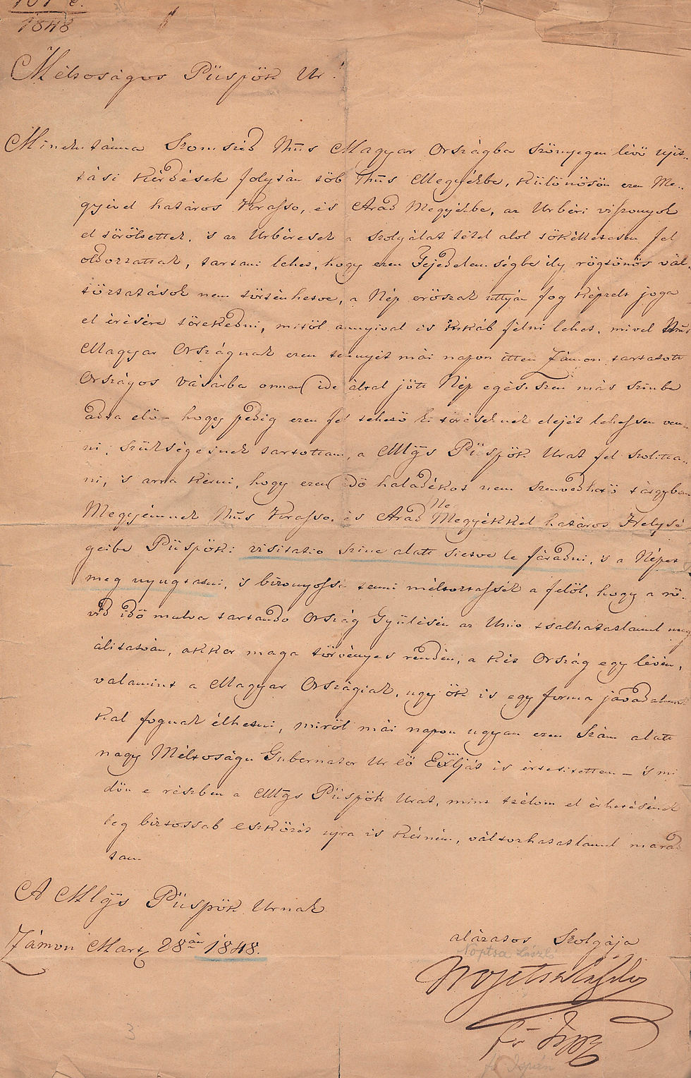 57. Nopcsa László (1794-1884) báró, Hunyad vármegye főispánja által...