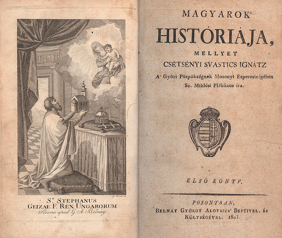 172. Svastics Ignác, csétsényi: Magyarok’ históriája, mellyet ~ íra.