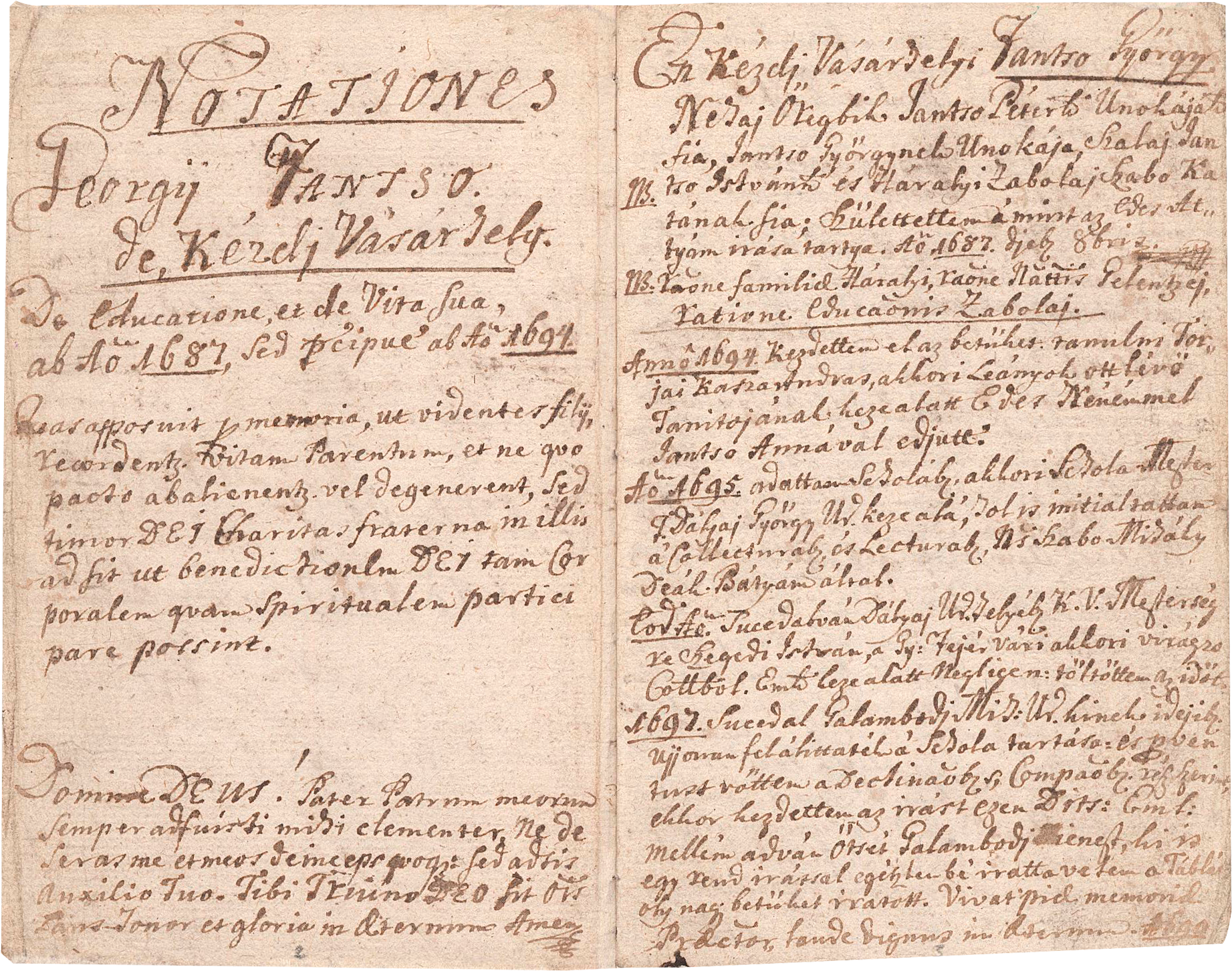 86. Notationes, Georgii K. V. Jantso. Seu. Catalogus Vitae...