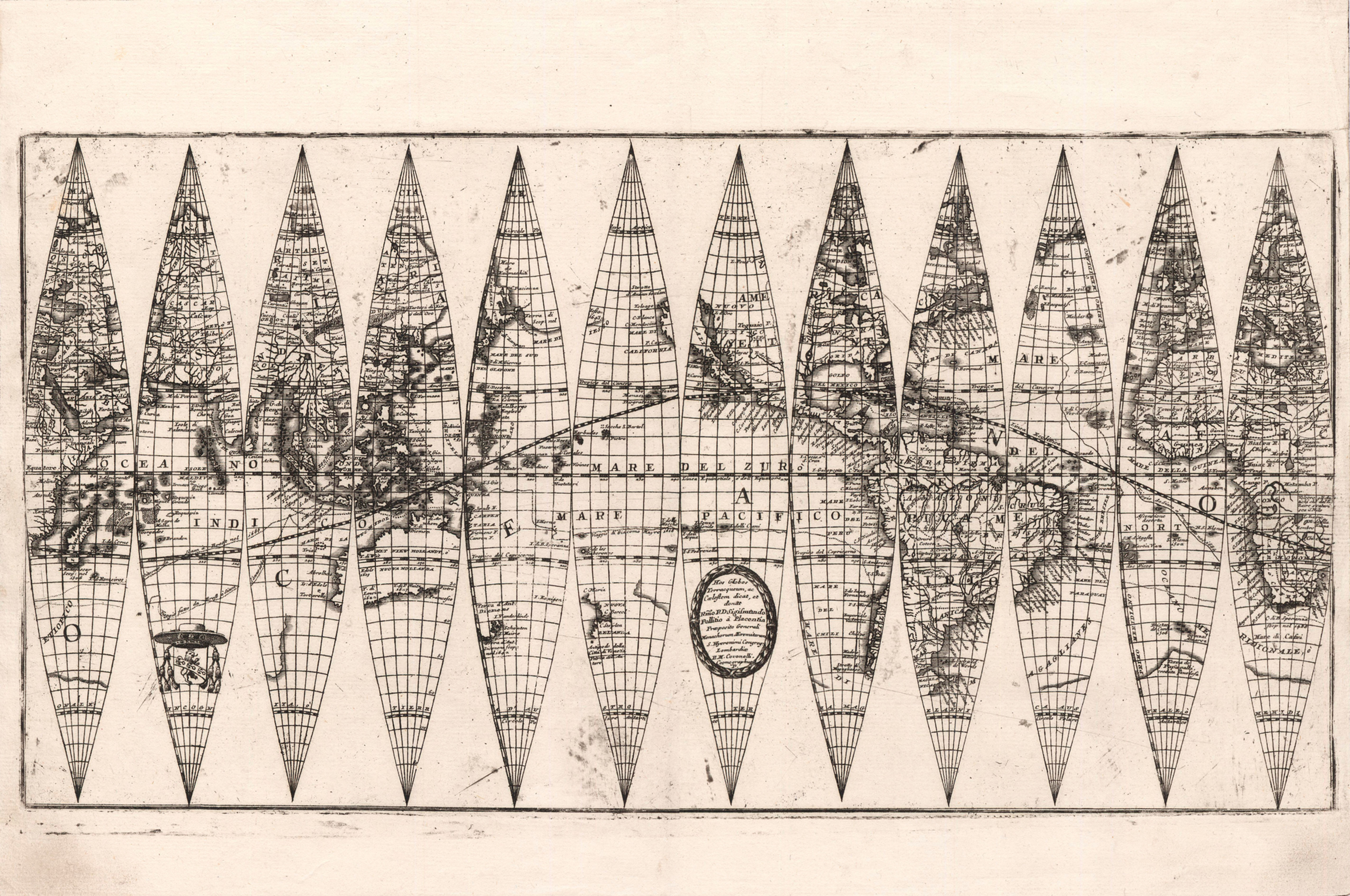 186.  Coronelli, Vincenzo Maria:   Hos globos Terraqueum...