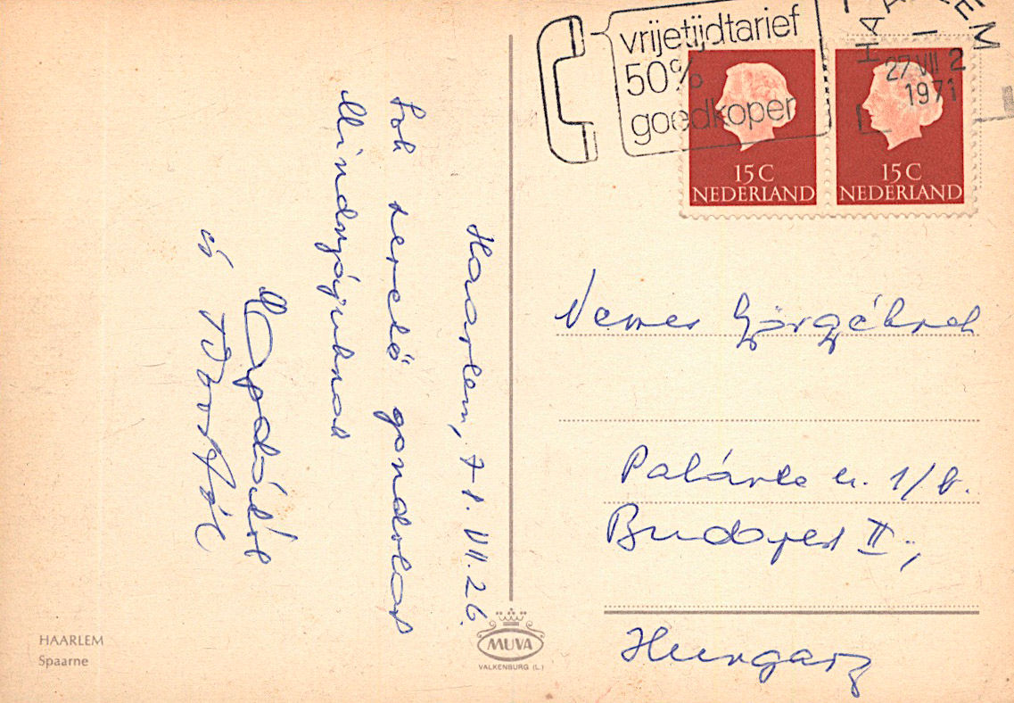 208. Szabó Magda (1917-2007) író saját kezű üdvözlő sorai...