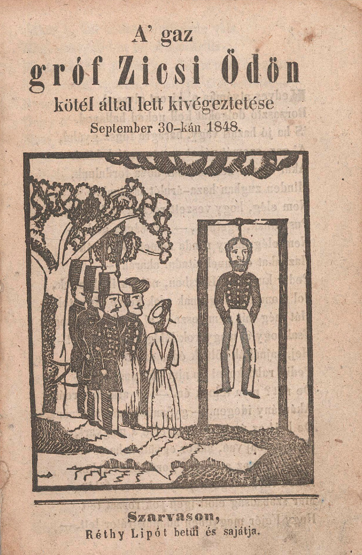 351.  Hári János: A’ gaz gróf Zicsi Ödön...