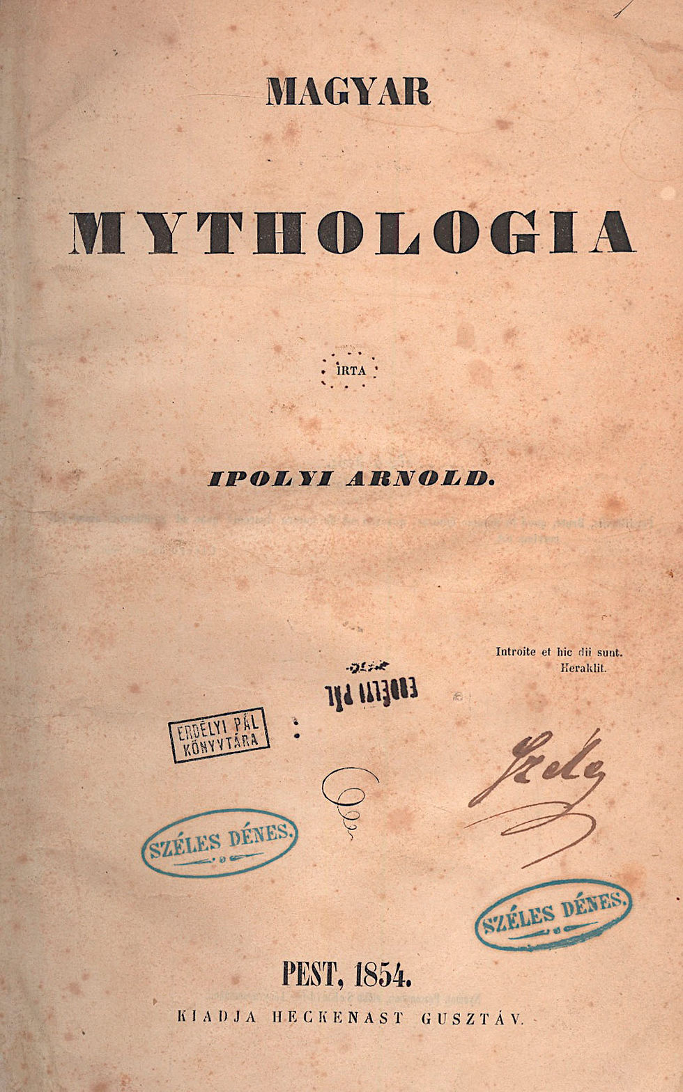 165. Ipolyi Arnold: Magyar mythologia