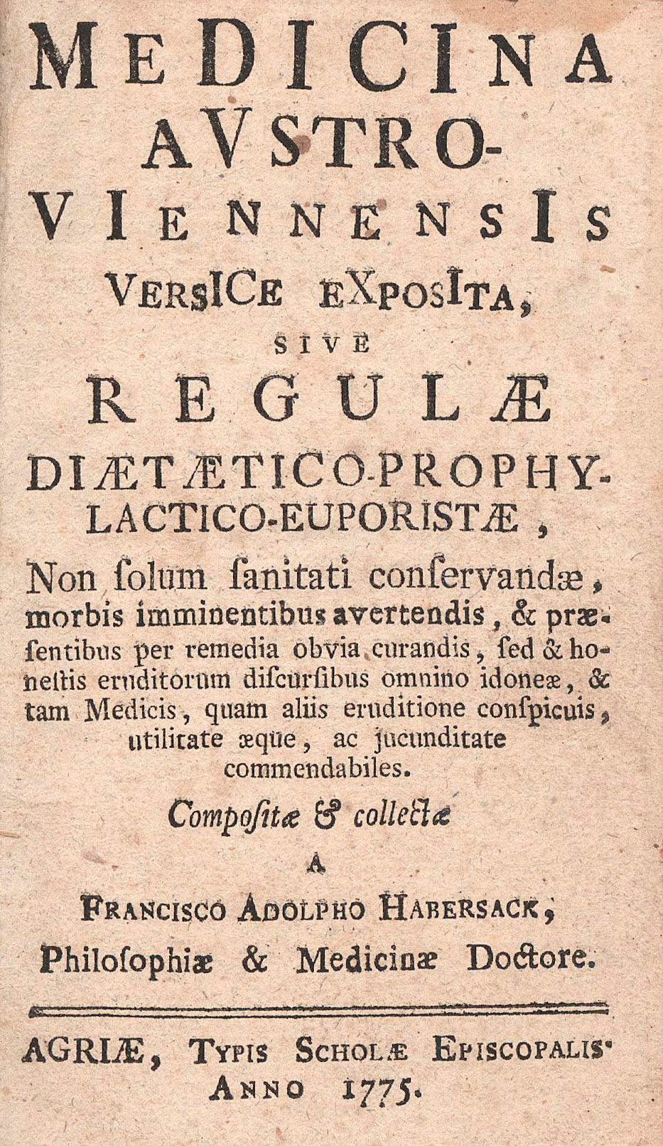 112. Habersack, (Franz Adolf) Franciscus Adolphus: MeDICIna...
