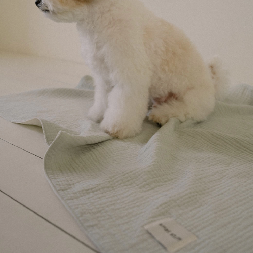 DOUBLE GAUZE BLANKET PALE BLUE