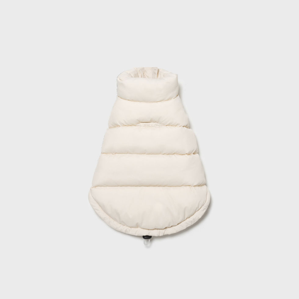 Wellon down puffer vest Durable Cream