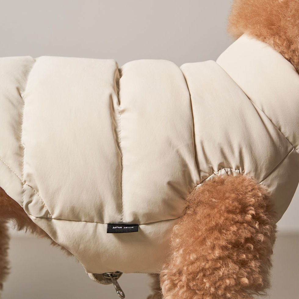 Wellon down puffer vest Durable Cream