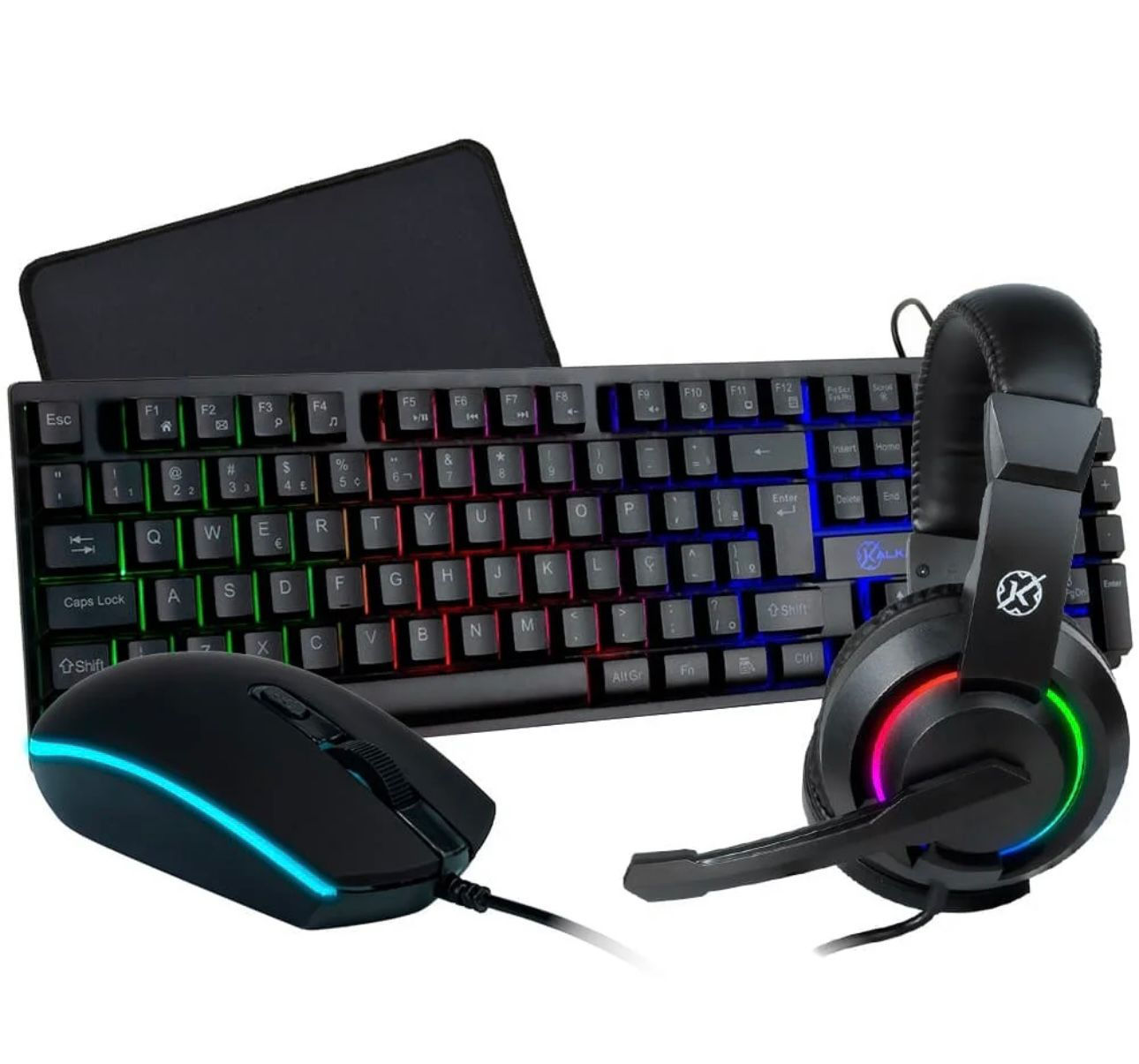 Kit Teclado + Mouse + Mousepad + Headset Kalkan Odin 4x1
