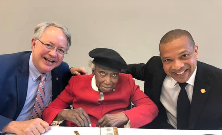 Former Charleston Mayor John Tecklenburg, Reverend Dungee, & State Senator Marlon Kimpson.