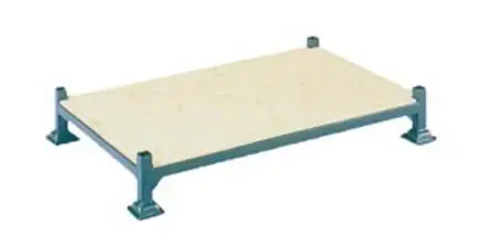 Miniature : Palette métallique tubulaire base bois vue de face