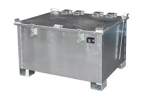 Miniature : conteneur de stockage sans roulettes acier galvanisé