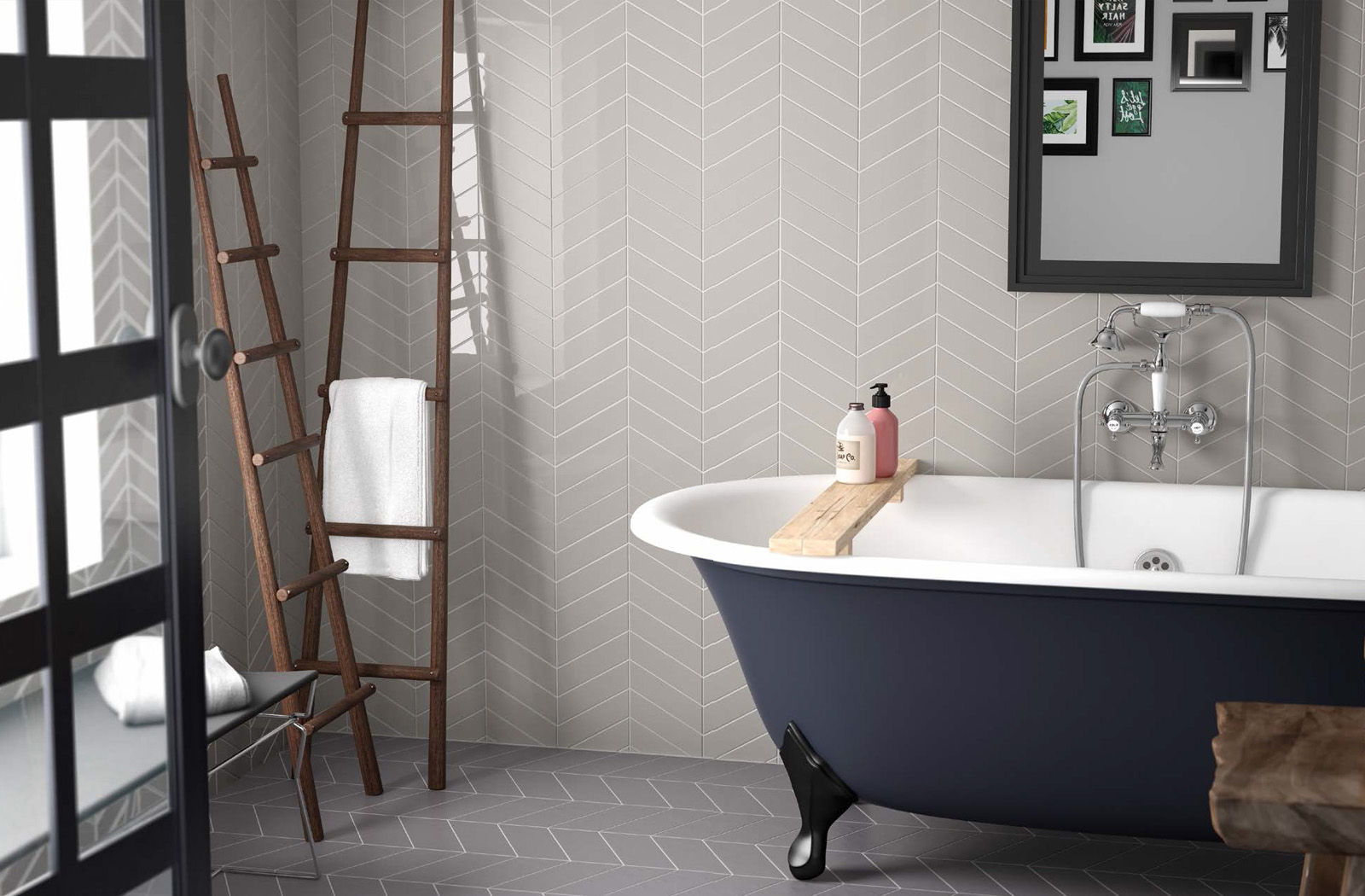 EQUIPE CERAMICAS | CHEVRONWALL - Chevron Wall Greige