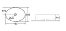 Thumbnail: Rubine BOAT 49 COUNTERTOP OVAL BASIN