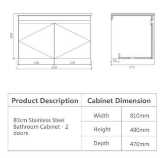 Rubine 70cm Cabinet RBF-1274D3