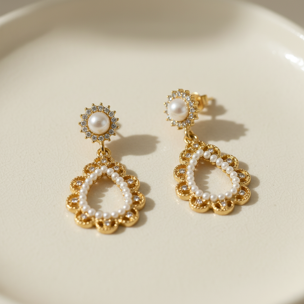 Thumbnail: Elo Pear Drop Earrings