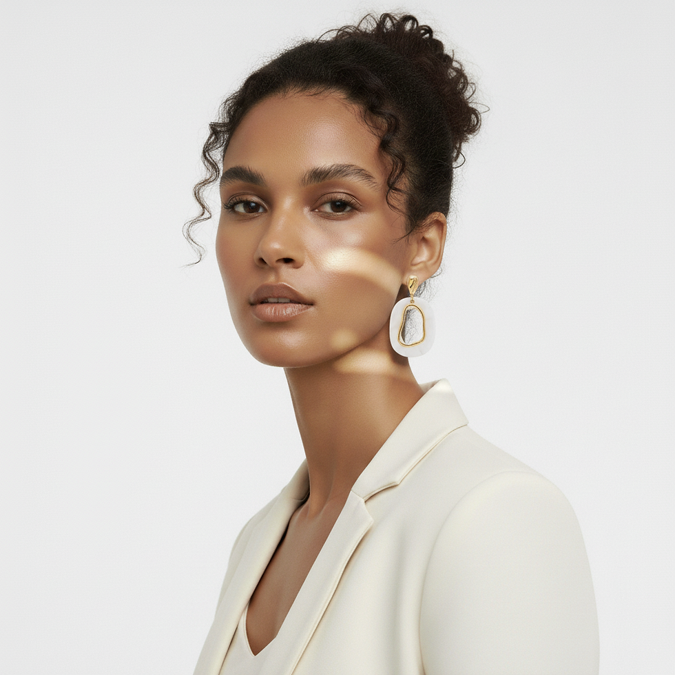 Thumbnail: Ocean Mist Oval Earring