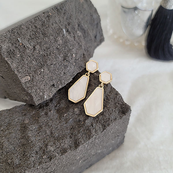 Thumbnail: Marble Hexa Earrings