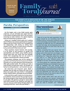 August 30, 2025
Parshas Shoftim