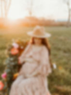 Thumbnail: Rose Maternity two piece set for photoshoot, Lace bohemian 2 piece set