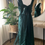 Thumbnail: Rust Grace-Velvet Gown with muslin bow design, maternity dress for photoshoot