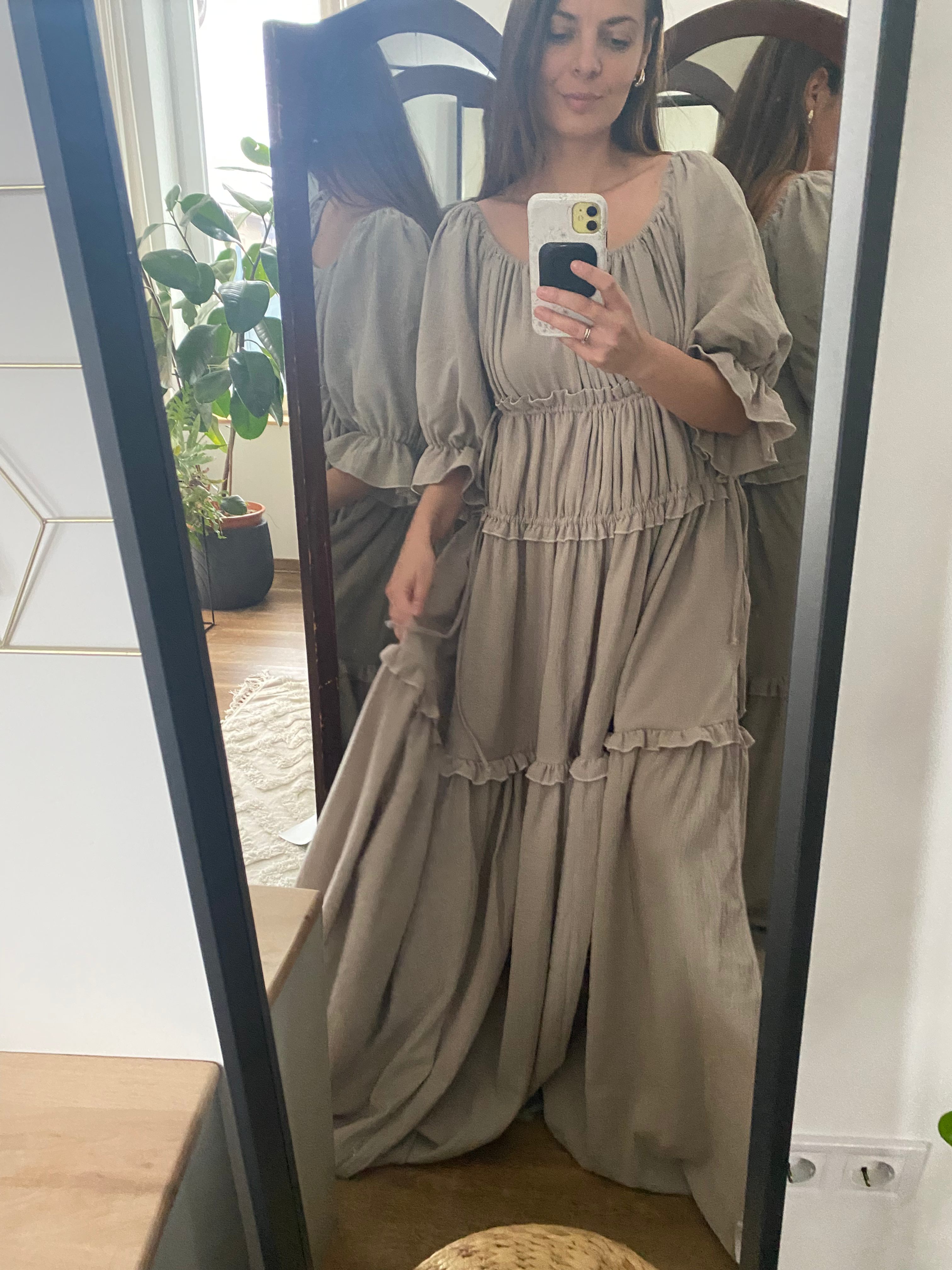 Maternity dress for photoshoot, Boho Maternity gown baby shower