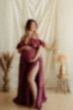 Thumbnail: Felicity  Maternity dress for photoshoot, Cotton gauze dress