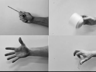 A still from Hands Catching Perception a sculpture performance by Andy Ash