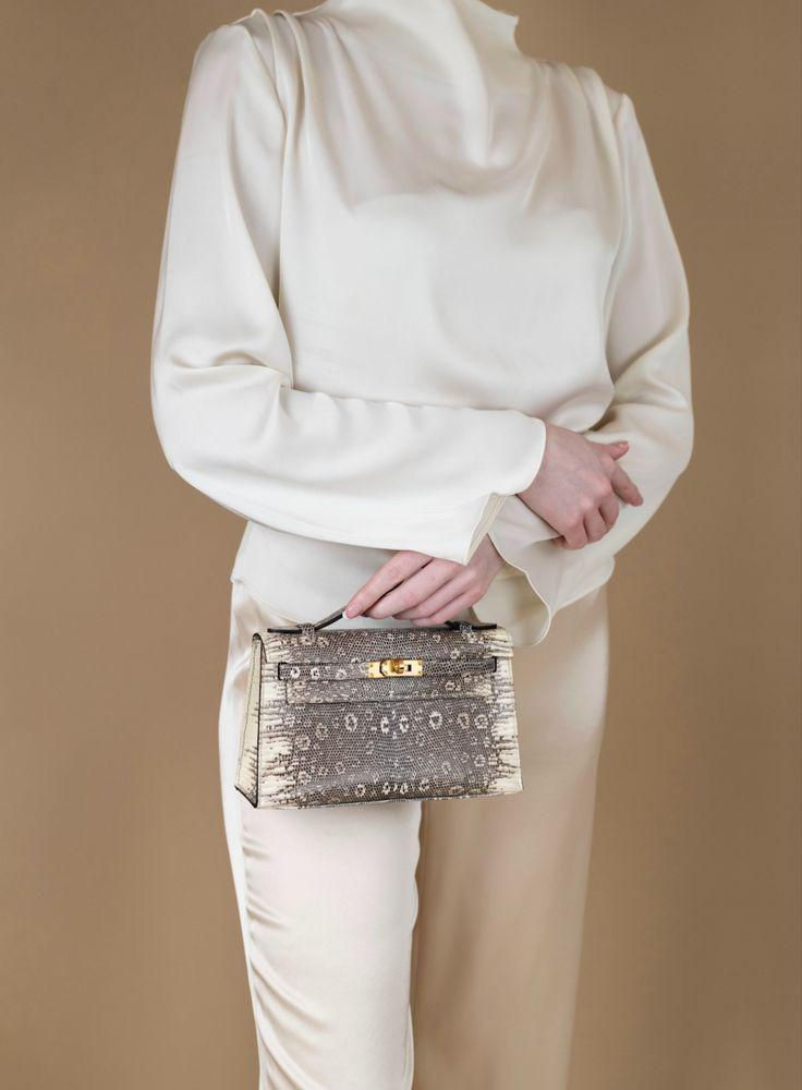 Thumbnail: Hermes Kelly Pochette Lizard Leather