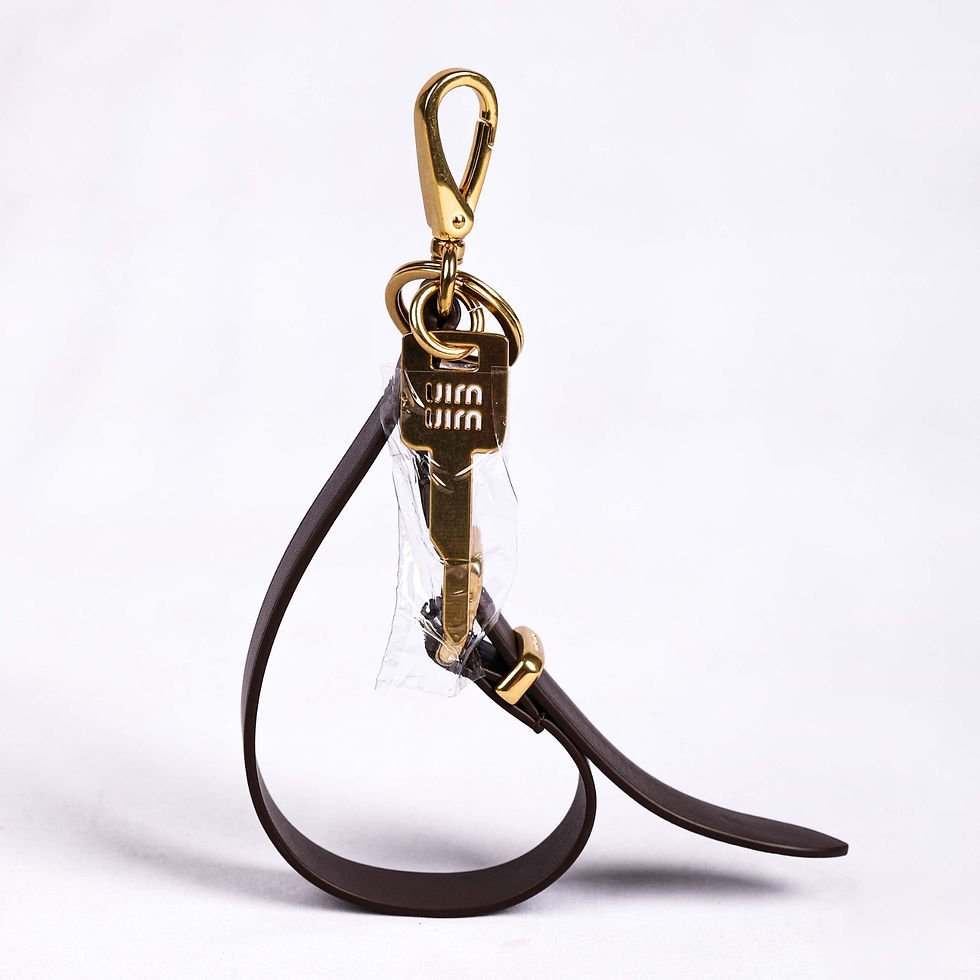 Thumbnail: Miu Miu Leather Key Ring Charm