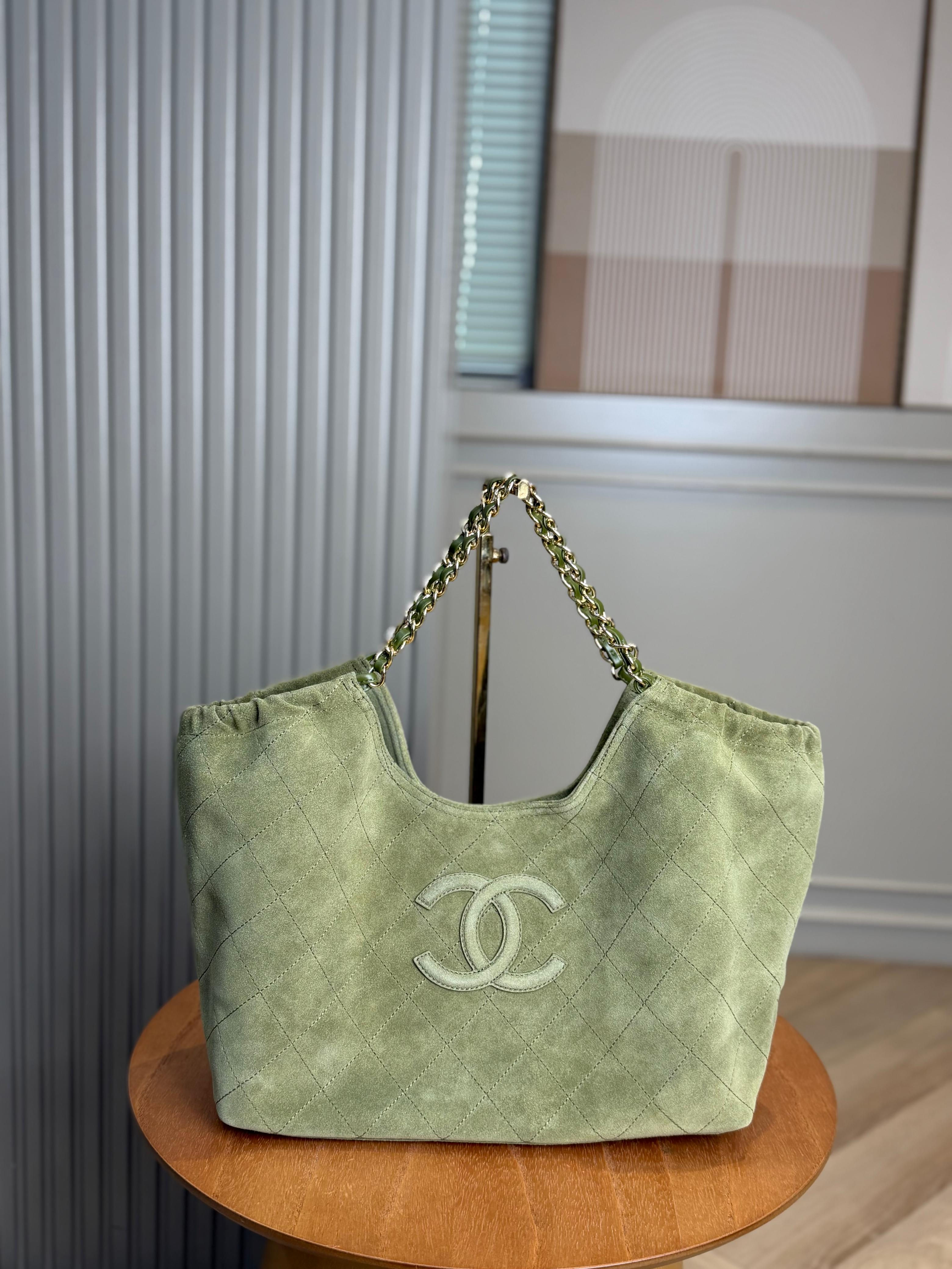 Chanel Coco Cabbas Small Suede Leather