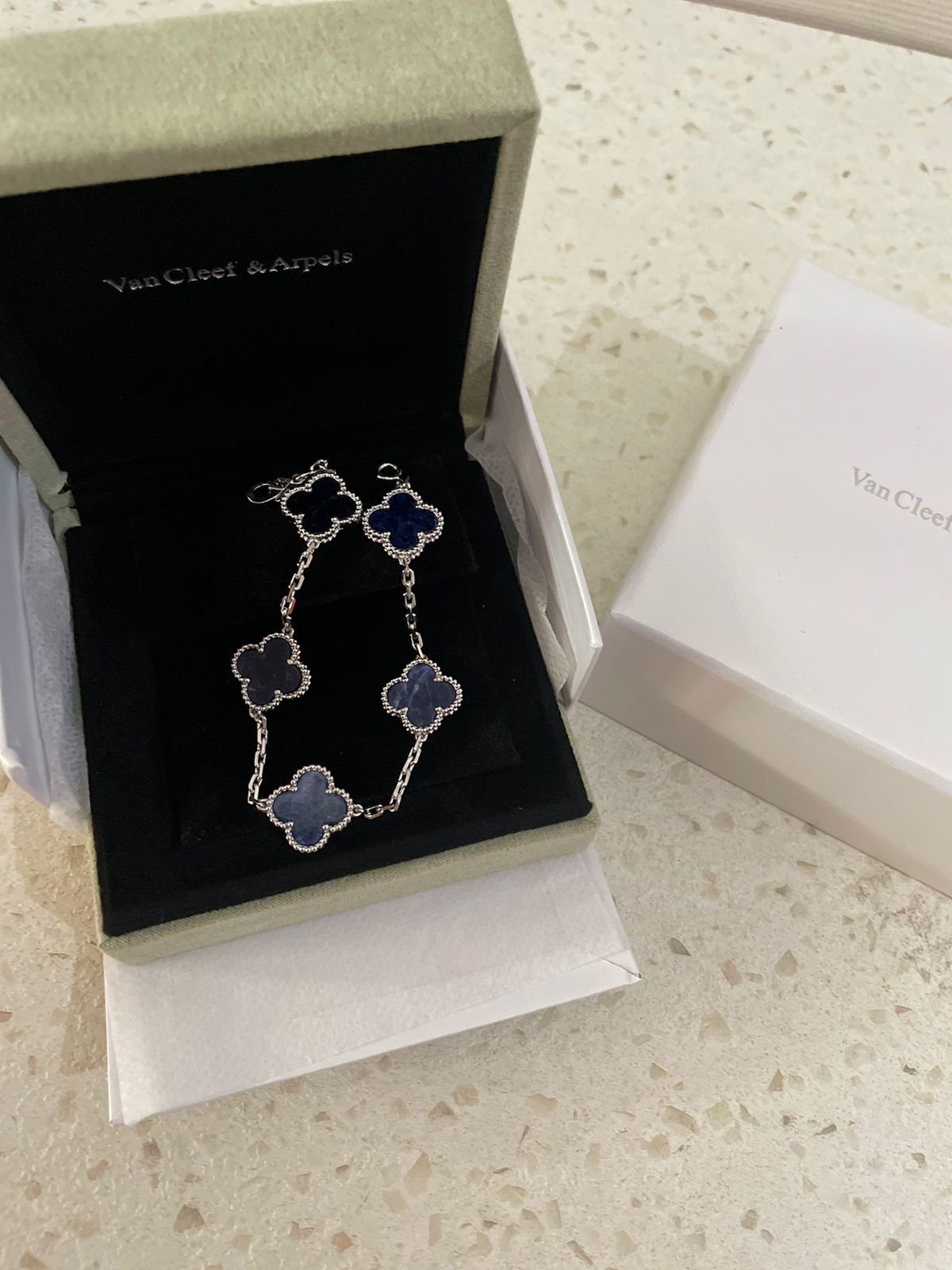 Van Cleaf  Alhambra Bracelet - Navy