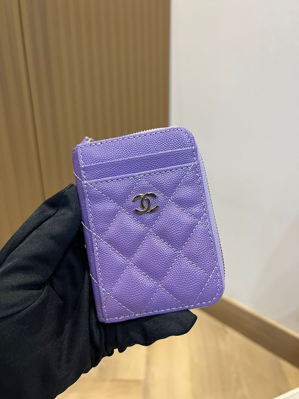 Thumbnail: Chanel Round Zipp Card Caviar