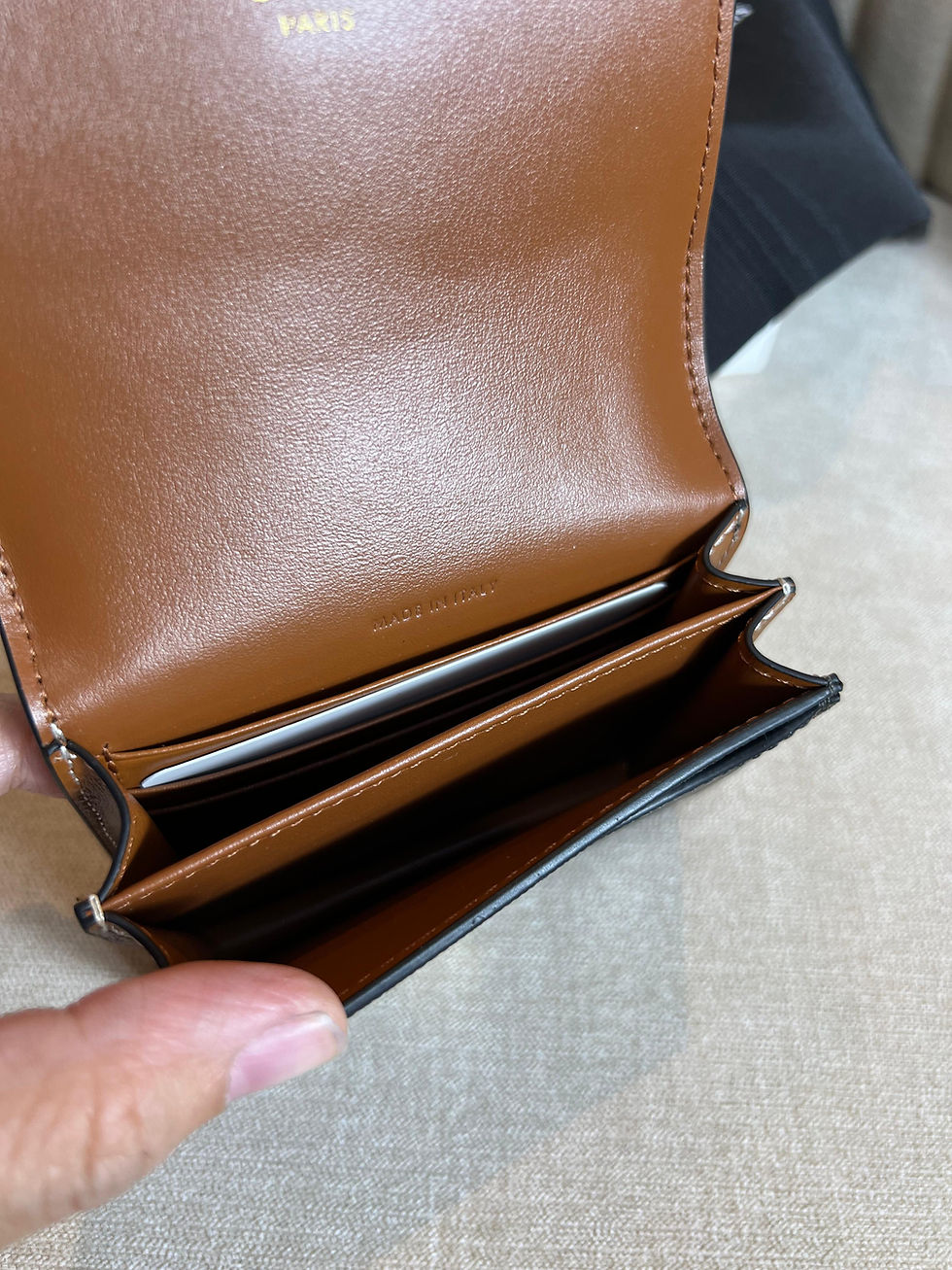 Thumbnail: Celine Triomphe Compact Wallet In Canvas