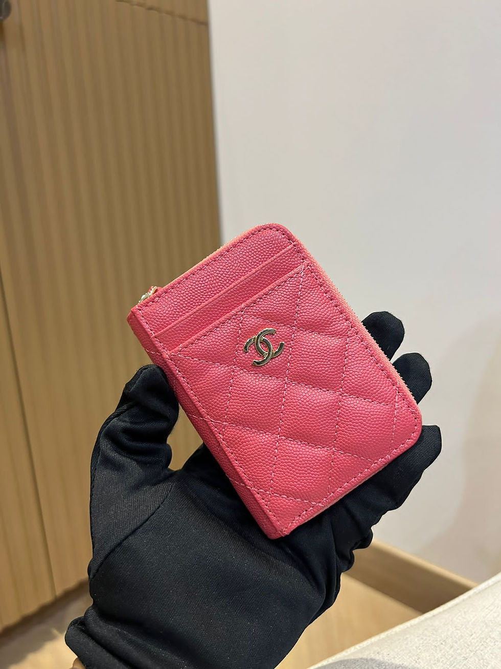 Thumbnail: Chanel Round Zipp Card Caviar