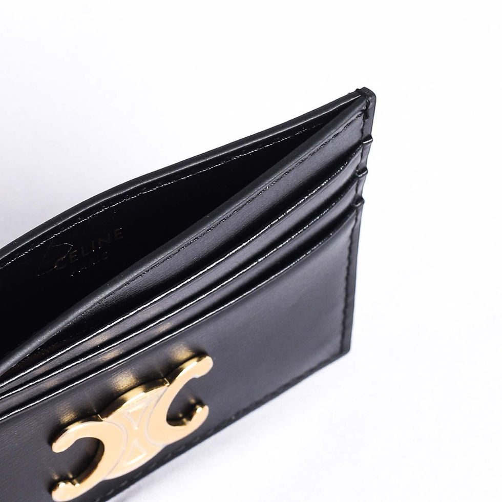 Thumbnail: Celine Flat Card Holder In Shiny Calfskin