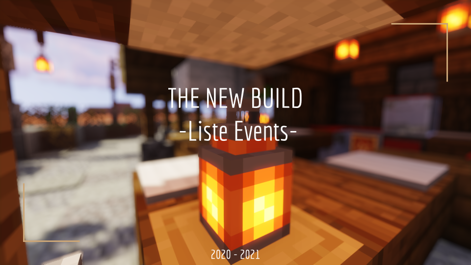 Minecraft Build Events Le Planning des Events