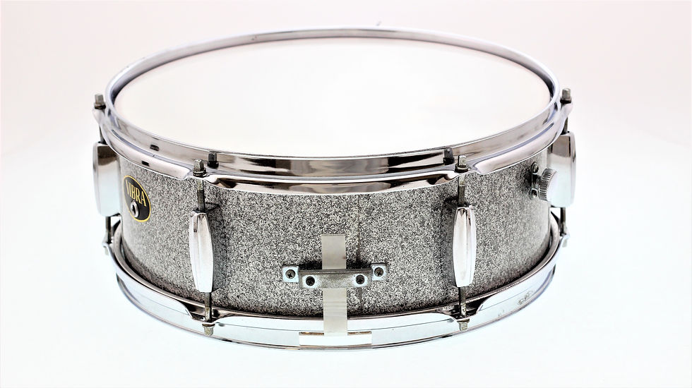 Thumbnail: 1960's MIJ Vibra Silver Sparkle 14"x5.5" Snare Drum